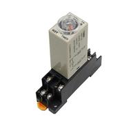 1set H3Y-2 DC 12V 24V /AC 110V 220V Delay Timer Time Relay 1S - 60 SEC with Base 5A(DC 24V,H3Y-2-1 SEC)