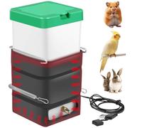 1Set Heated Rabbit Water Bottle 35OZ No Drip Heated Water Bottle for Rabbits Animal USB Powered Rabbit Outdoor for Hamster Guinea Pigs Birds