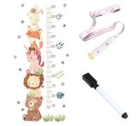 1set Height Chart for Kids,Children's Wall Stickers,Forest Zoo Height Chart Wall Sticker,to Record Children's Growth Process,fit on Any Smooth,Clean Surface.