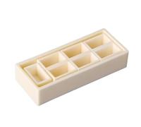 1set High-Strength Square Alumina Moulds Set - 100mm & 115mm Laboratory Crucibles for Metal Melting and Analysis(115x65x45mmx13)
