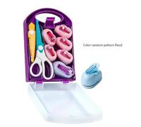 1set Hole Punch Set Perfect for DIY Scrapbooking And Birthday Cards Random Patterns Colors And Available Fixed scissors craft paper kids crafting hole set craft set Effort-saving skills hole E