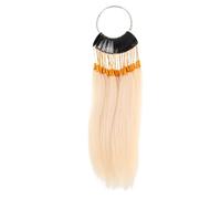 1Set Human Hair Color Sample Rings Strands for Dying and Coloring Practice Durable Real Human Hair for Salon Training Easy to Use Testing Kit