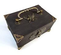 1Set Jewelry Box Antique Lock Latch Hasp Hinges Handle Box Corner Protectors Kit for DIY Jewelry Box Bronze, Box Included (Black)