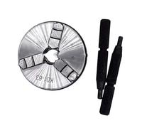 1Set K01-63 Lathe Mini Chuck 3 Jaws Woodworking Hand Chuck with Mounting Thread Screw Rod Self-Centering Tool 63mm