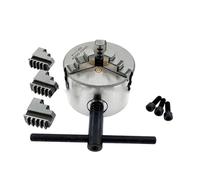 1Set K11 80 3-Jaw Lathe Chuck Manual Self-Centering Metal K11-80 Lathe Chuck with Jaws Turning Machine Tools Accessories