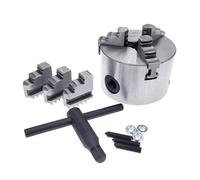 1Set K11 80 3-Jaw Lathe Chuck Manual Self-Centering Metal K11-80 Lathe Chuck with Jaws Turning Machine Tools Accessories