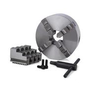 1Set K11-80 3 Jaws Manual Lathe Chuck with Turning Machine Tools Accessories K12-80 4-Jaw Lathe Chuck Self-Centering Metal(K12-80)