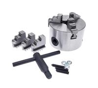 1Set K11-80 3 Jaws Manual Lathe Chuck with Turning Machine Tools Accessories K12-80 4-Jaw Lathe Chuck Self-Centering Metal New(K11-80)