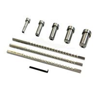 1set Keyway Broaches Set 9pcs 1/8A 1/16A 3/32A Broach With Bushing And Shim Inch Sized High Speed Steel Cutting Tool