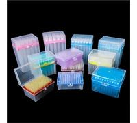 1set Lab 10ul/10ul-L/20ul/50ul/100ul/200ul/300ul/1ml/5ml/10ml Plastic Pipettor Tip Box, Box Pack:96pcs, asy to Assemble/disassemble, For Experiment,1000ul