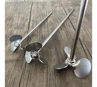 1set Lab Stainless Steel Rotating DIA40mm to 120mm Three Blade propelle with agitating Stirring Rod,Angle Degree of Blade: 30° (Size : 120mm Blade with Rod)(80mm blade with rod)