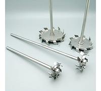 1set Laboratory 304 Stainless Steel Sawtooth Disc Stirrer, Dispersive disc Agitator with Stirring Rod (Size : 70mm disk with rod)