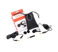 1Set Lavalier Microphone Wired Condenser Lapel Mic for Streaming Recording Video Chat Portable Teaching and Live Video Production