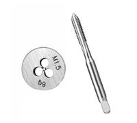 1SET Metric Screw Hand Tap and Thread Dies Taps M1M1.1M1.2M1.6M1.7M1.8M2M2.5M2.6M3M3.5M4M4.5M5M6M6.5M7M8M9-M12(M1.6X0.35 1SET)
