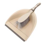 1Set Mini Broom and Dustpan Set White Thick Bristles Cleaning Brush for Table Gaps Tea Desk Shovel for Cleaning