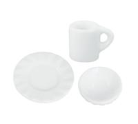 1Set Mini Coffee Cup for Doll House Decoration Coffee Mugs Plates Bowls Highly Simulation Kitchen Accessories for Miniature Dollhouse Enthusiasts