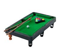 1Set Mini Tabletop Pool Set Small Billiards Game Includes Game Balls, Sticks And Triangle Rack Travel Friendly Office Desk Games For The Whole Family