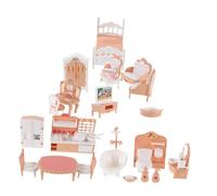 1Set Miniature Dollhouse Furniture Set Bedroom Accessories for Creative Role Playing Versatile Miniatures Kit for Dollhouses Sturdy Construction for Endless Imaginative Play