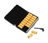 1Set Miniature Suitcase Model with Gold Bricks for Doll House Decoration Realistic and Crafts Ornaments for Vivid Scene Creation
