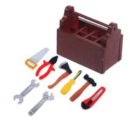 1Set Miniature Tool with Toolbox Dollhouse Decoration Accessories for Lightweight Resin Tools for Creative Play and Home Decor for Birthdays and Parties
