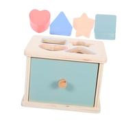 1Set Montessori Color Shape Sorting Matching Box Educational Wooden Puzzle for Interactive Learning for Color Recognition and Cognitive Development Compact Design for Home