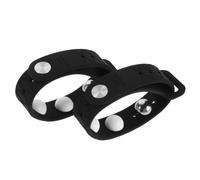 1set Motion Sickness Bands Black Silicone Adjustable Fit 2pcs