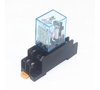 1set MY2P HH52P MY2NJ Relay Coil General DPDT Mini Electromagnetic Relay Switch with Socket Base LED AC 110V 220V DC 12V 24V (Size : DC12V)