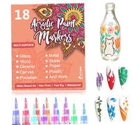 1Set Nail Art Pens with Fine 0.7mm Tip for Professional & DIY Nail Designs, Quick-Drying, Smudge-Proof Polish Markers for Home Salon Use (18 Colors)