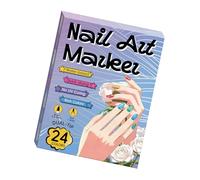 1Set Nails Painting Pen with Fine Point for Intricate Pattern Water Resistant Fast Dry Bright Hues Comfortable Handle Nails Painting Tool