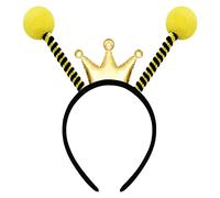 1set Novelty Cartoon Bee Shape Hair Hoop Cosplay Bee Shape Halloween Party Headwear For Teenagers Adult Cosplay Eyeglasses Glasses With Chain Round Glasses Cute Bouncing Cute