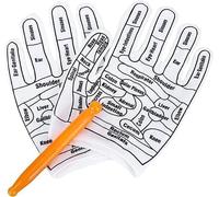 1Set of Reflexology Gloves Hand Pointed Reflexology Tool Print Mittens Massage Tools and Equipmen for Correctly Stimulating Hand Acupoints Massa