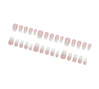 1Set Omber Press On Nails Glues On French Tips Fake Acrylic Artificial Gradients False Womens Stick On Nail