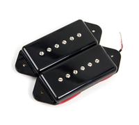 1Set P90 Soapbar Dog Ear Style Guitar Pickup Single Coil Bridge and Neck Pickups for Les Paul SG ETC Electric Guitar Replacement Parts (Black)