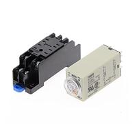 1Set Power-on Delay Rotary Knob DPDT 1S/5S/10S/30S/60S/3M/5M/10M/30M Timer Timing Time Relay AC 220V H3Y-2(0-5 Seconds)