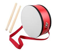 1Set Red Marching Snare Drum Vibrant Red Hand Drum with Strap for Preschool Music Education Performance Engaging Percussion Instrument
