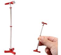 1Set Red Miniature Model Microphone with Stand,1:12 Dollhouse Models, Mini Decortion Furniture Microphone 3.66 in.