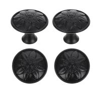 1set Retro Round Cabinet Pull Knob, Single Hole Metal Drawer Handle 4pcs