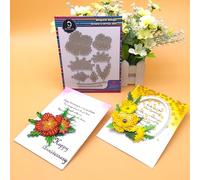 1set Sewing Stitch Flower Dies Spring Floral Dandeline Metal Cutting Die Cut for Paper Craft Handmade Card Making Greeting Cards Scrapbooking & Album Arts from Alina Crafts
