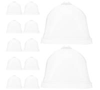 1set Square Plant Protection Dome Plastic 3.9x3.9x3.15 for Seedlings 12pcs