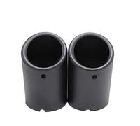1Set Stainless Steel End Pipes Tail Throat Car Exhaust Muffler Tip Pipes Covers For A1 A3 A4 TT 2009-2015 HUQMDIE(76mm-matte)
