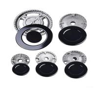 1Set Stove Lid Gas Hob Burner Crown Flame Cap, Oven Gas Hob Covers, Cooker Hat Set, Oven Cooker Hob Gas Burner Cap, Gas Hob Burner Flame Cap Lid Kit, for Most SABAF Gas Stove Burners (Concave)