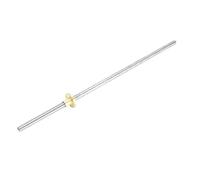 1set T8 Trapezoidal Screw with Brass Nut, OD 8mm Pitch 2mm Precision Threaded Rod for Mechanical Equipment(150mm)