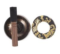 1Set Tibetan Singing Bowl with Mallet for Meditation Sound Bowl for Spiritual Decor Unique Supplies for and Meditation Rooms