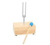 1Set Tuning Fork Wooden Box with Hammer for Acoustic Experiments Music Practice Easy to Use Aluminum Alloy Tuning Fork for Sound Healing and Tuning