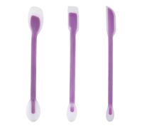 1Set Two-in-one Silicone Jam Spatula Scraper Double Butter Cake Baking Tool for Kitchen Cooking and Baking(Purple)