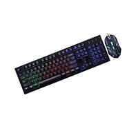 1Set Wired USB Gaming Keyboard and Mouse Set Ergonomic Mechanical Feel Creative Luminous Design for Gamers Friends and Family