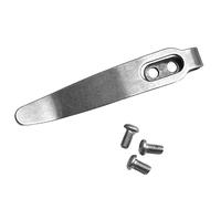 1Set with 3pcs Screws Knife Stainless Steel Back Clip Pocket Waist Clamp Fold Knives Handle Make Accessories Parts Stainless Steel Knife Back Clip