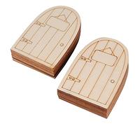 1set Wooden Elf Door with Message Board Miniature Fairy Garden Adornment Unfinished for Creative Decoration Durable Design for Crafting and Personalization 20pcs