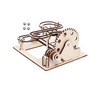 1Set Wooden Marble Run Puzzle DIY Mechanical Puzzle Track for Safe Rolling Beads Game for Creative Thinking Hours of Fun
