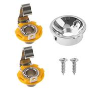 1Set Yootones 1/4" Electric Guitar Electrosocket Jack Plate & Guitar Mono Jack Conaptible with Telecasters Electric Guitar (Silver)